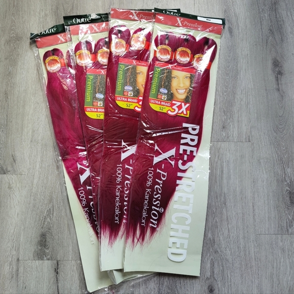 Outre Hair Outre Xpression Burgundy Prestretched Braiding Hair